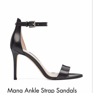 Steve Madden Black Ankle Strap Heels